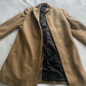 Men’s Theory Belvin Wool Blend Camel Coat Sz S